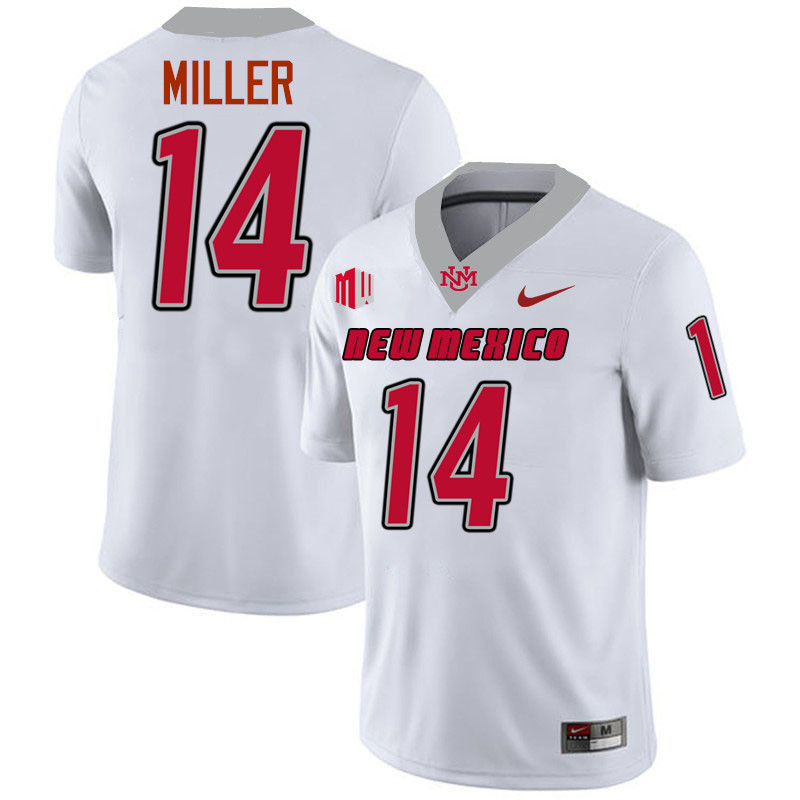 Shawn Miller UNM Lobos Jersey,New Mexico Lobos Football Jersey,Uniforms-White